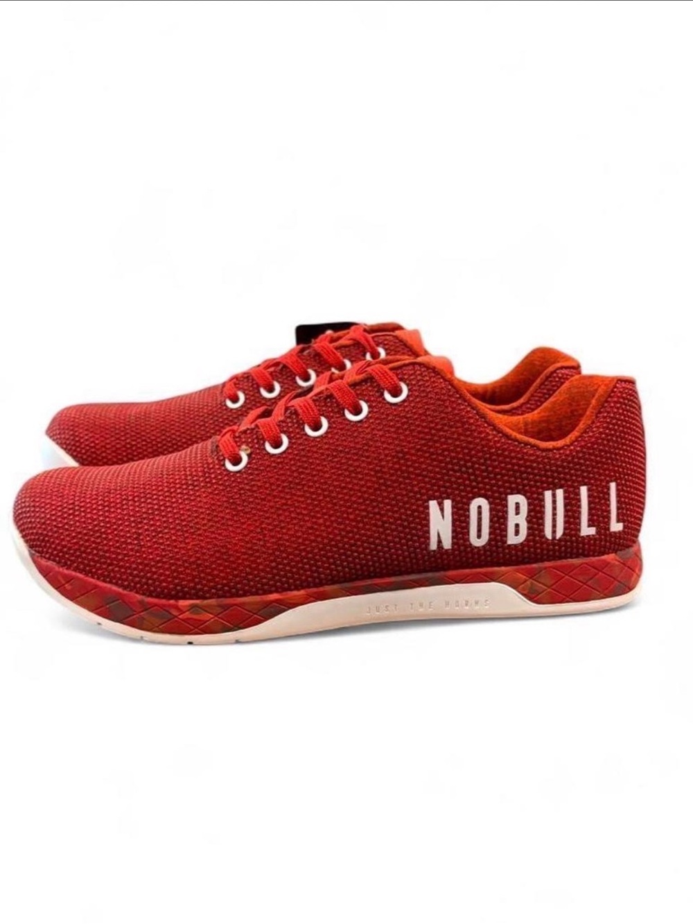 NOBULL Superfabric Fire Heather Red Knit Cross-Training Cross Fit Gym Shoes